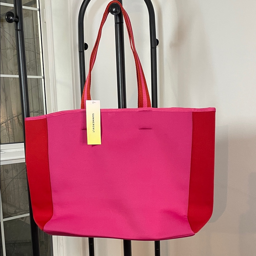 Summersalt Pink and Red Tote Bag